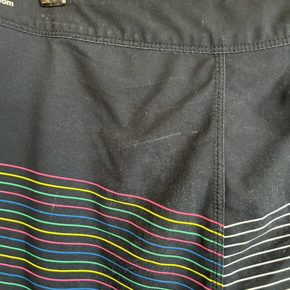 Hurley Swim Trunks Mens 32 Rainbow Stripe Board Shorts Unlined Waist Tie - Picture 7 of 10